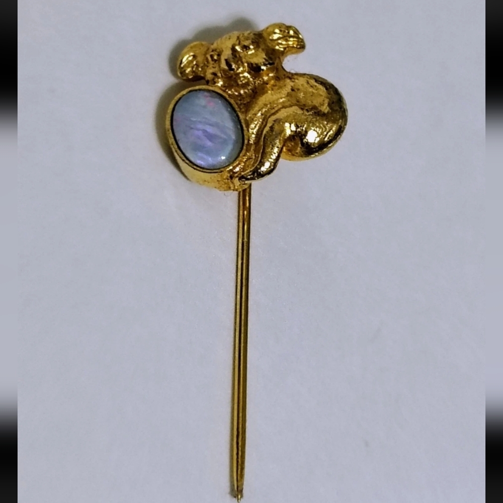 Vintage Australian Koala Bear/Opal Stone Stick Pin